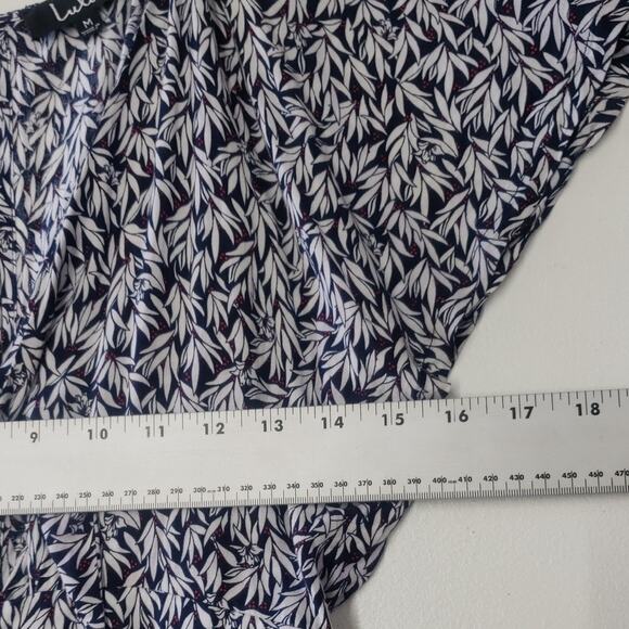 Lulu's Dondi Navy Blue and White Print Romper Women's Size Medium - Picture 7 of 14